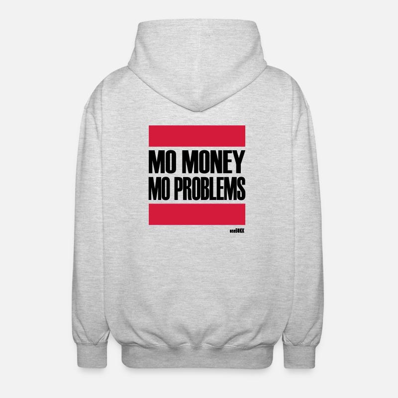 MORE MONEY MORE PROBLEMS - Unisex Hooded Jacket - light heather grey