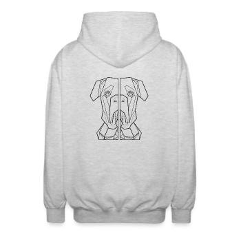 chiens préfèrent chien chemise haber chemise de chien ami - Veste à capuche unisexe - gris clair chiné - Dos - AI Model Male 185 light (185cm)