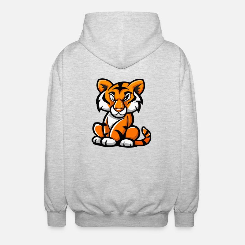 Tiger Comic - Unisex Kapuzenjacke - Hellgrau meliert