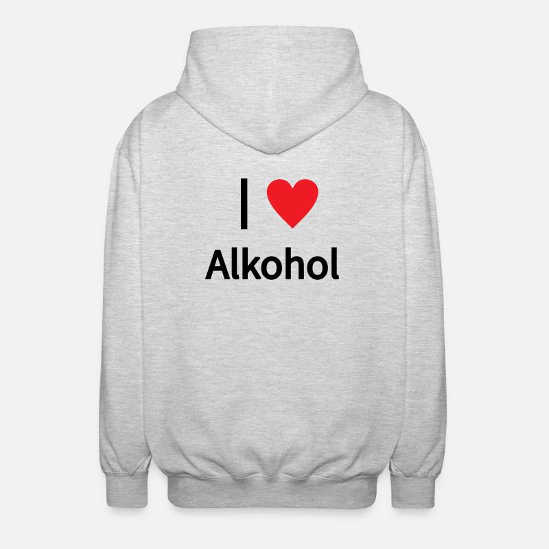 J’adore l’alcool Pullover Hoodie - Veste à capuche unisexe - gris clair chiné