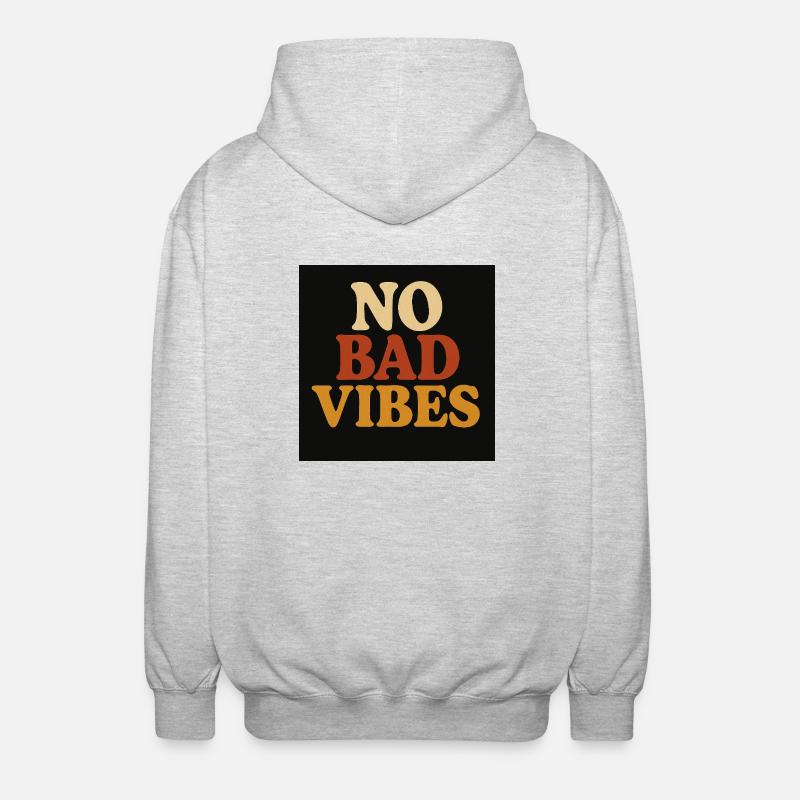 No Bad Vibes - Veste à capuche unisexe - gris clair chiné