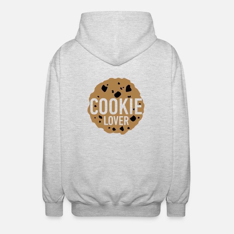 cookie lover - Unisex Kapuzenjacke - Hellgrau meliert