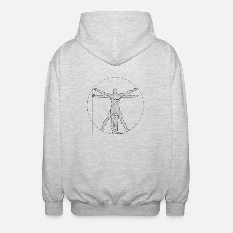 Da Vinci Programmierer Geschenkidee - Unisex Kapuzenjacke - Hellgrau meliert