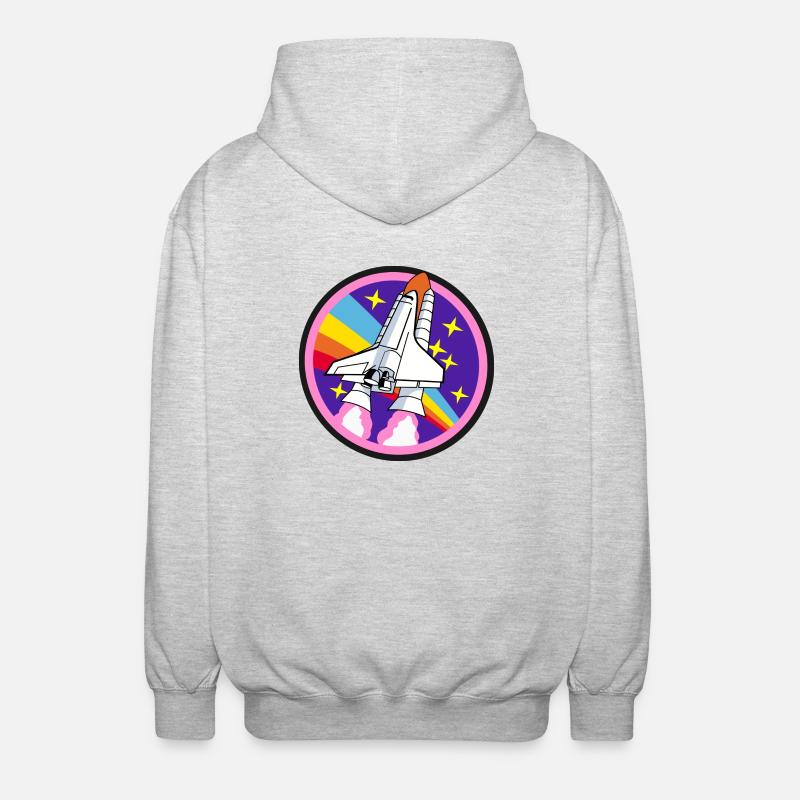 fusée - Veste à capuche unisexe - gris clair chiné