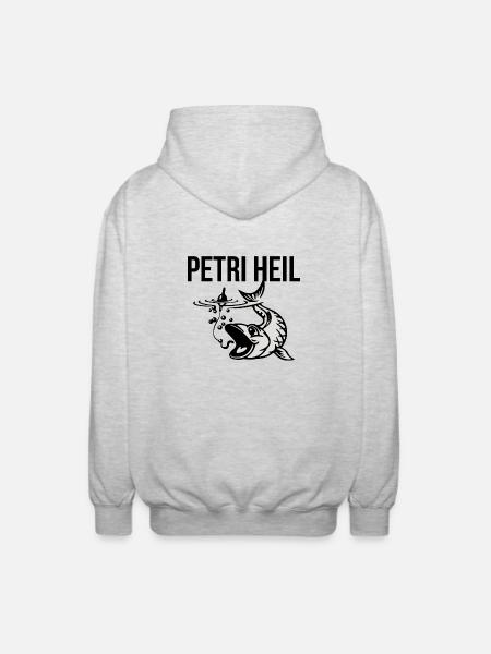 angler - Unisex Kapuzenjacke - Hellgrau meliert