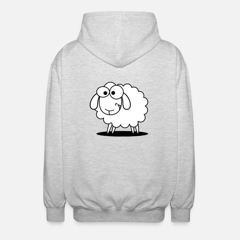 Schaf - Unisex Kapuzenjacke - Hellgrau meliert