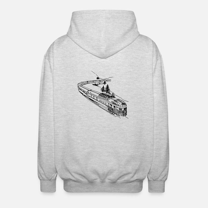 train - Veste à capuche unisexe - gris clair chiné