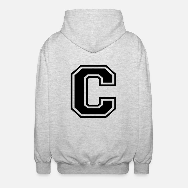c - Unisex Kapuzenjacke - Hellgrau meliert