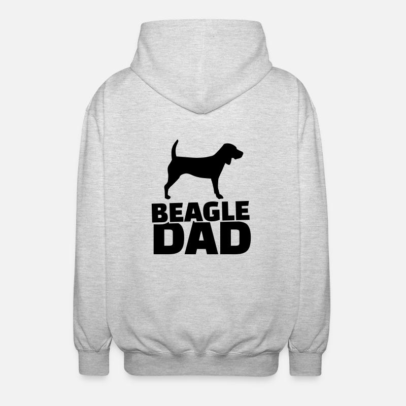 Beagle - Unisex Kapuzenjacke - Hellgrau meliert