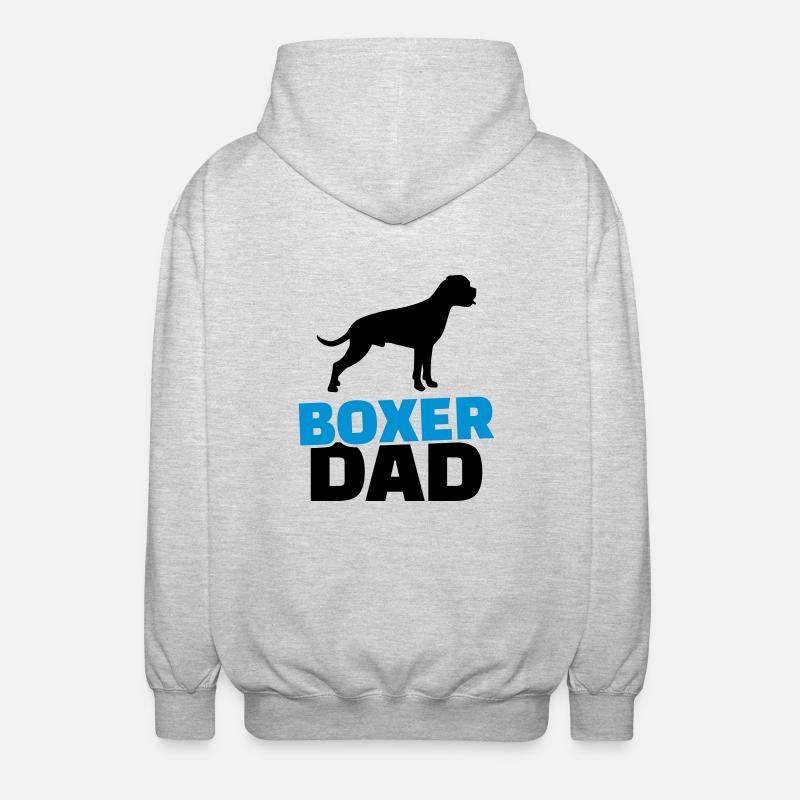 Boxer Dad - Veste à capuche unisexe - gris clair chiné