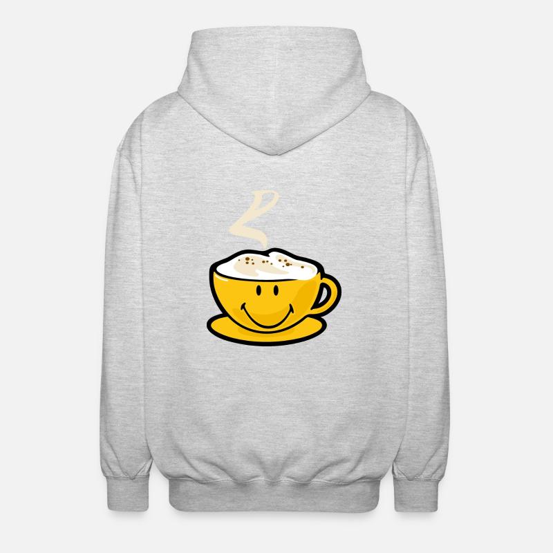 Smiley Capuccino - Veste à capuche unisexe - gris clair chiné