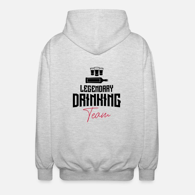 drinking team legendary shots - Unisex Hooded Jacket - light heather grey
