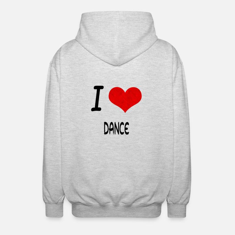 J'aime Hobby Présent DANSE bday - Veste à capuche unisexe - gris clair chiné