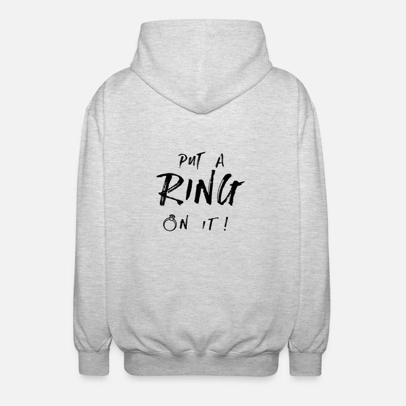 Put a ring on it - Unisex Kapuzenjacke - Hellgrau meliert