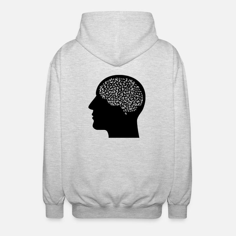 L’argent dans la tête cadeau - Veste à capuche unisexe - gris clair chiné