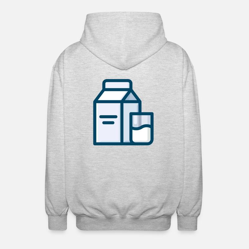 milk lait cow vache veggie - Veste à capuche unisexe - gris clair chiné