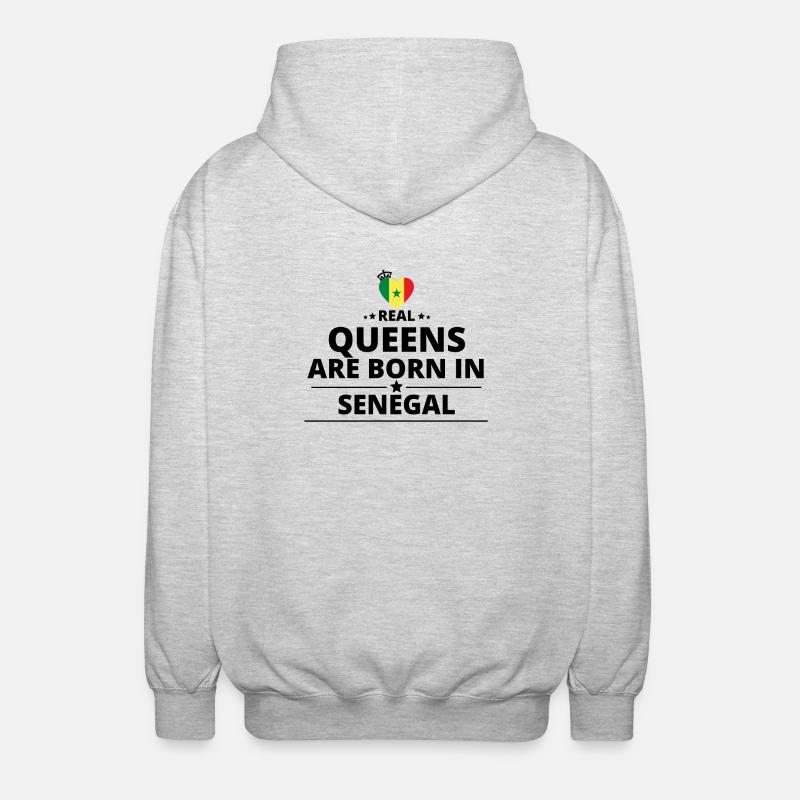 QUEENS CADEAUX DE SÉNÉGAL AMOUR - Veste à capuche unisexe - gris clair chiné