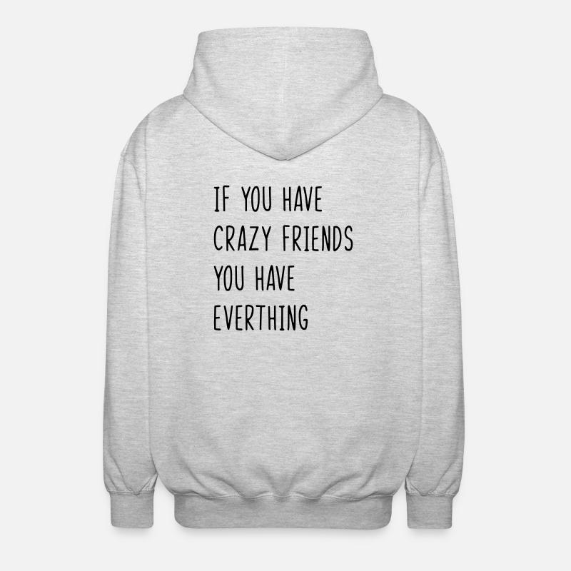 Bester Freund. Copains. Citations Freund - Veste à capuche unisexe - gris clair chiné