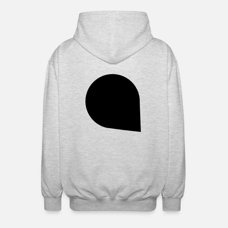 info-bulle Bubble message Discuter - Veste à capuche unisexe - gris clair chiné