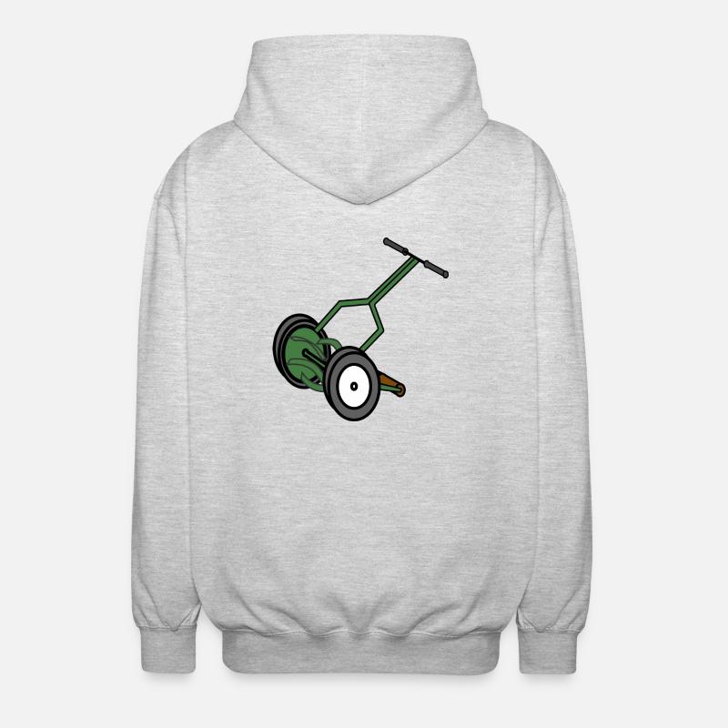 rasenmaeher lawn mower mowing machine4 - Unisex Hooded Jacket - light heather grey