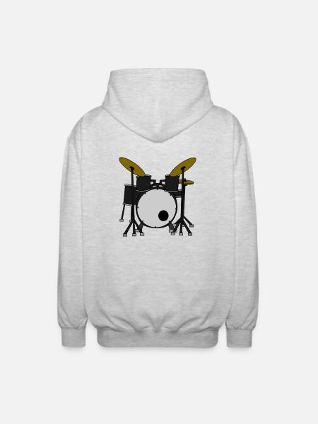 Drums / Drums - Unisex Hooded Jacket - light heather grey