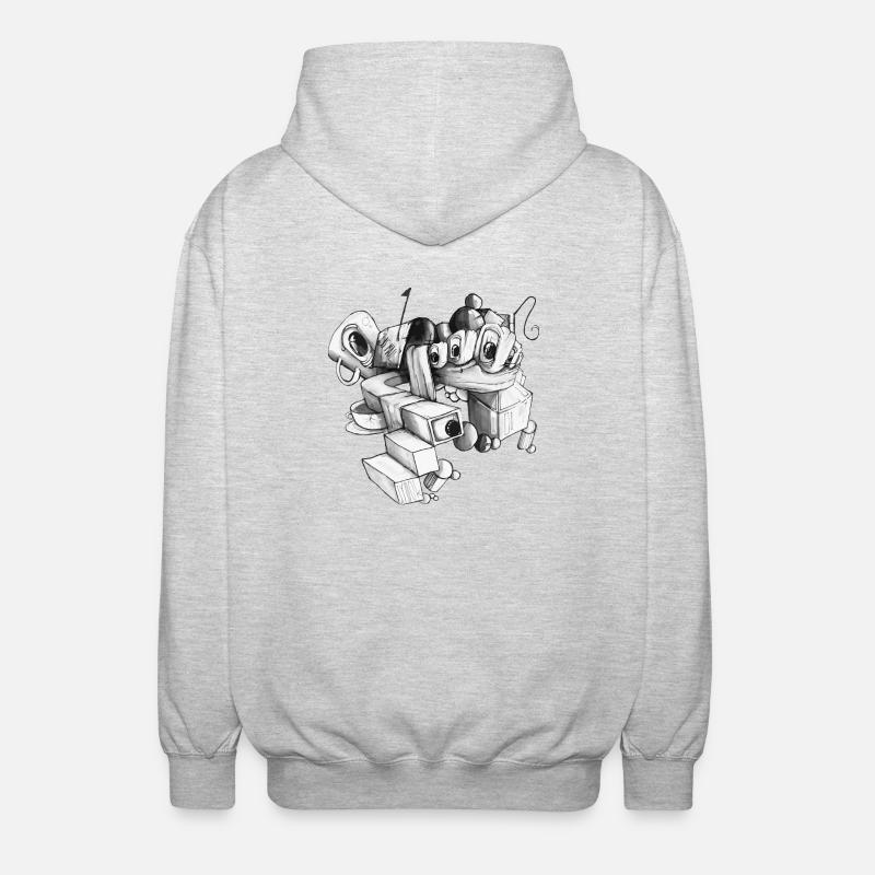 US-Brief - Unisex Kapuzenjacke - Hellgrau meliert