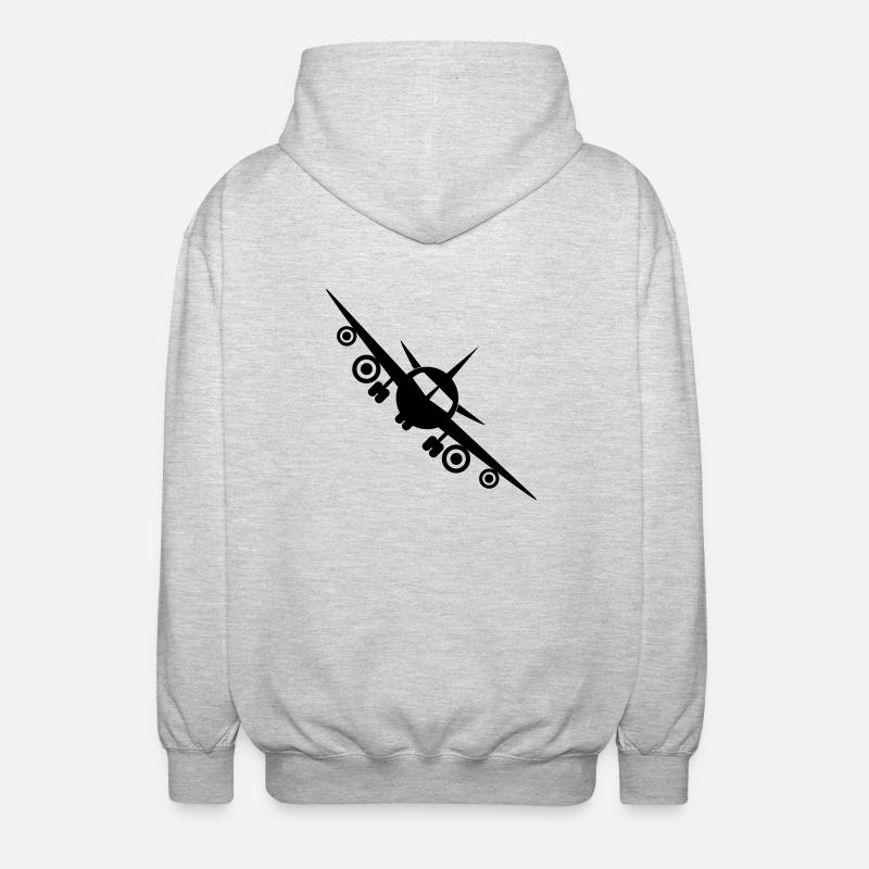 Avion - Fly - Veste à capuche unisexe - gris clair chiné