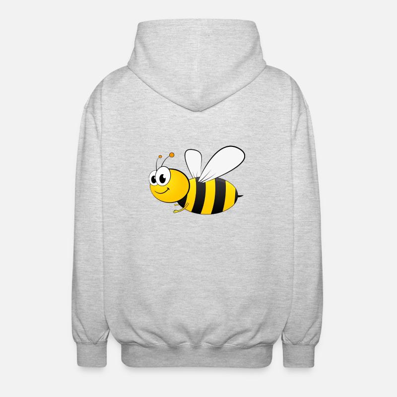 fleißiges Bienchen - Unisex Kapuzenjacke - Hellgrau meliert