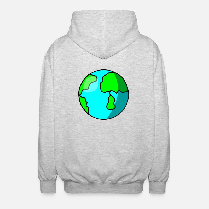 monde - Veste à capuche unisexe - gris clair chiné