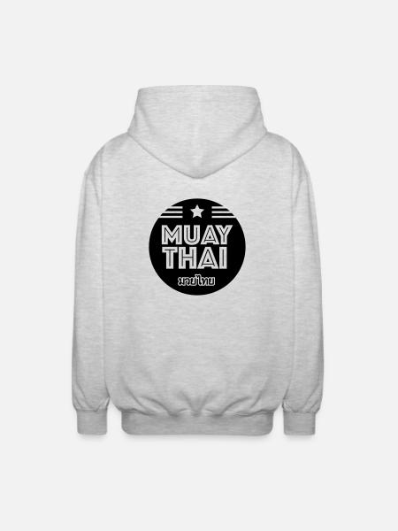 Muay Thai - Unisex Hooded Jacket - light heather grey