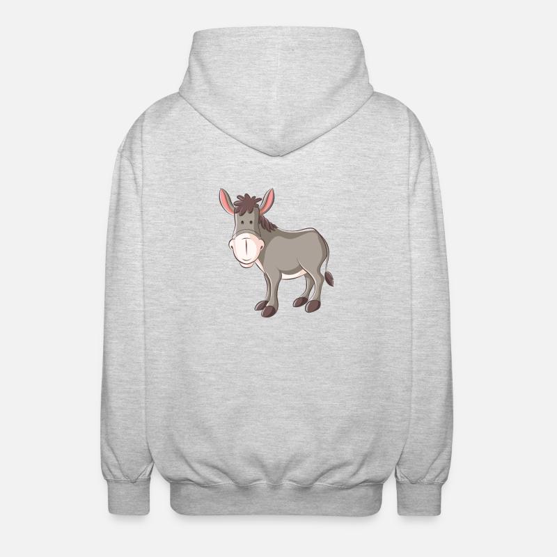 baudet - Veste à capuche unisexe - gris clair chiné