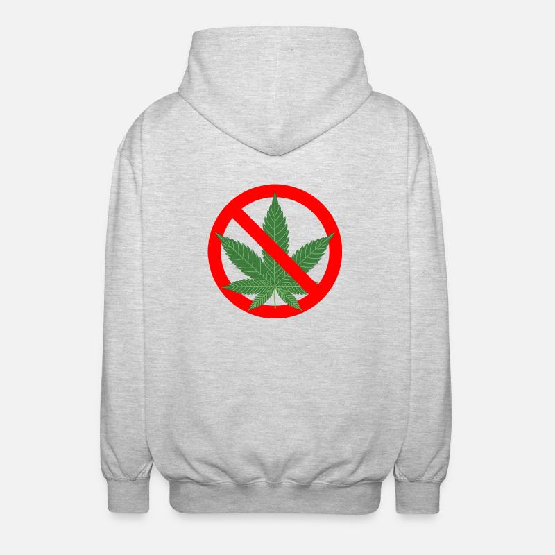 Aucune interdiction de cannabis - Veste à capuche unisexe - gris clair chiné