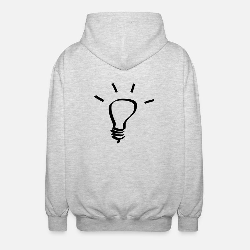 Ampoule idée cadeau - Veste à capuche unisexe - gris clair chiné