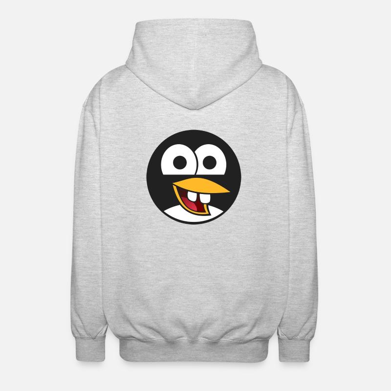 Pinguin - Unisex Kapuzenjacke - Hellgrau meliert