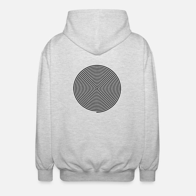 Hypnose Spirale - Unisex Kapuzenjacke - Hellgrau meliert