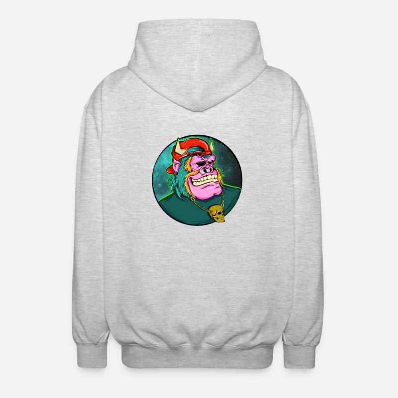 MONSTER - Veste à capuche unisexe - gris clair chiné