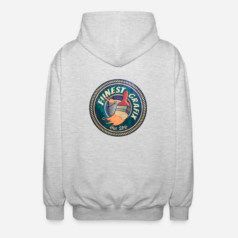 Fiinest Grafix - Retro Brush - Unisex Kapuzenjacke - Hellgrau meliert