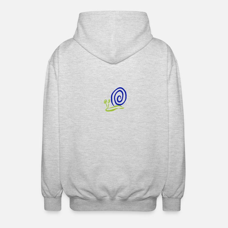 Escargot - Veste à capuche unisexe - gris clair chiné