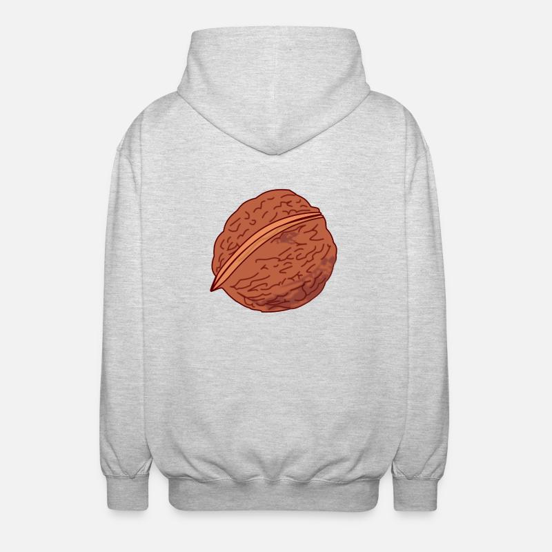 walnuts walnut veggie vegetables fruits6 - Unisex Hooded Jacket - light heather grey