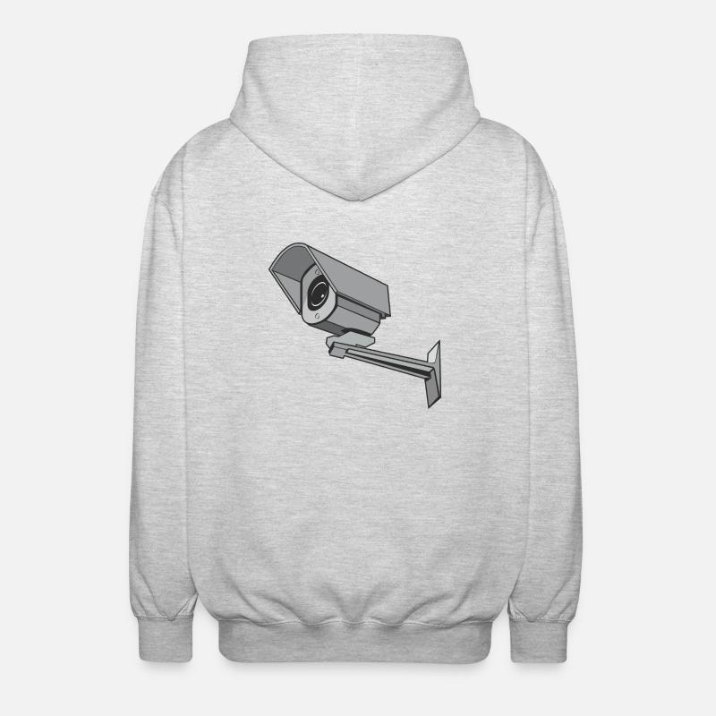 Security Camera - Unisex Hooded Jacket - light heather grey