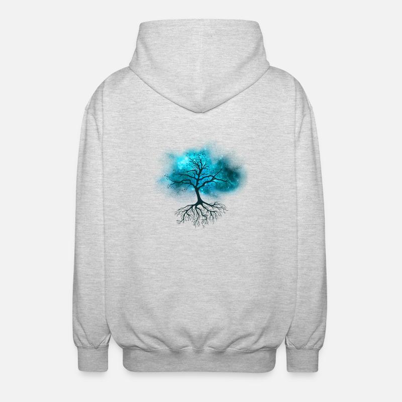 Magic tree - Unisex Hooded Jacket - light heather grey