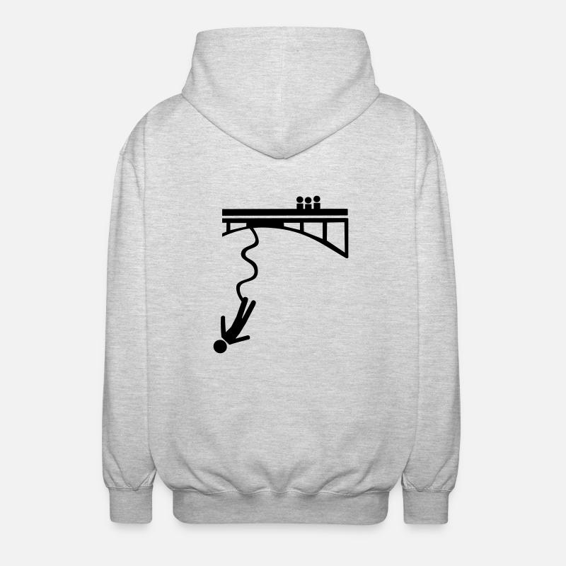 Bungee jumping - Veste à capuche unisexe - gris clair chiné