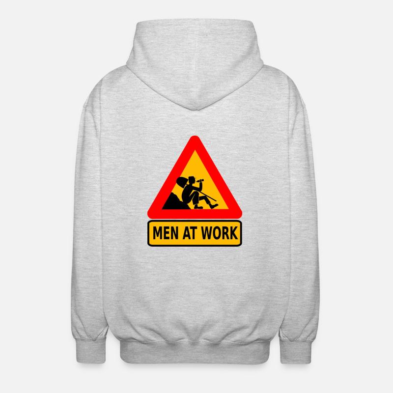 Men at work - Unisex Kapuzenjacke - Hellgrau meliert