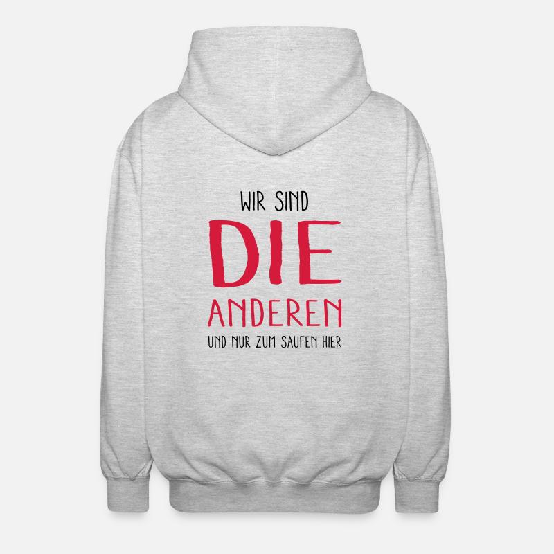 die anderen - Unisex Kapuzenjacke - Hellgrau meliert