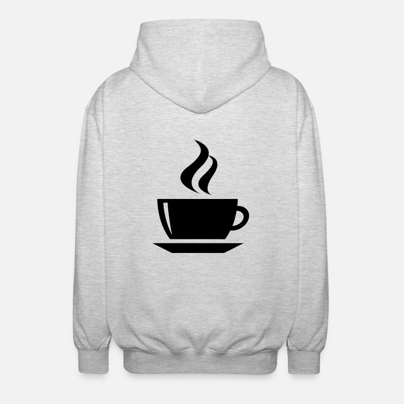 coffee cup tea cafe - Veste à capuche unisexe - gris clair chiné