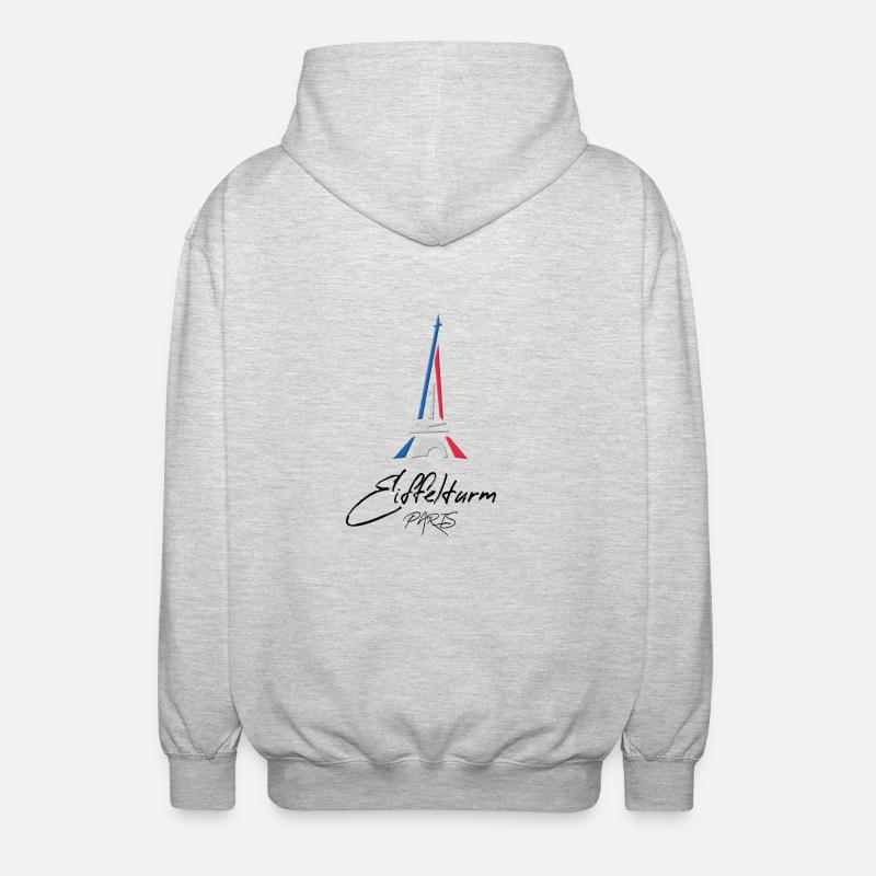 Eiffelturm Paris - Unisex Kapuzenjacke - Hellgrau meliert