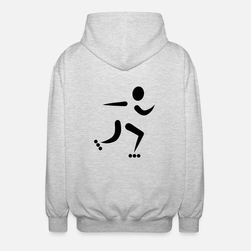 Inline Skating - Veste à capuche unisexe - gris clair chiné