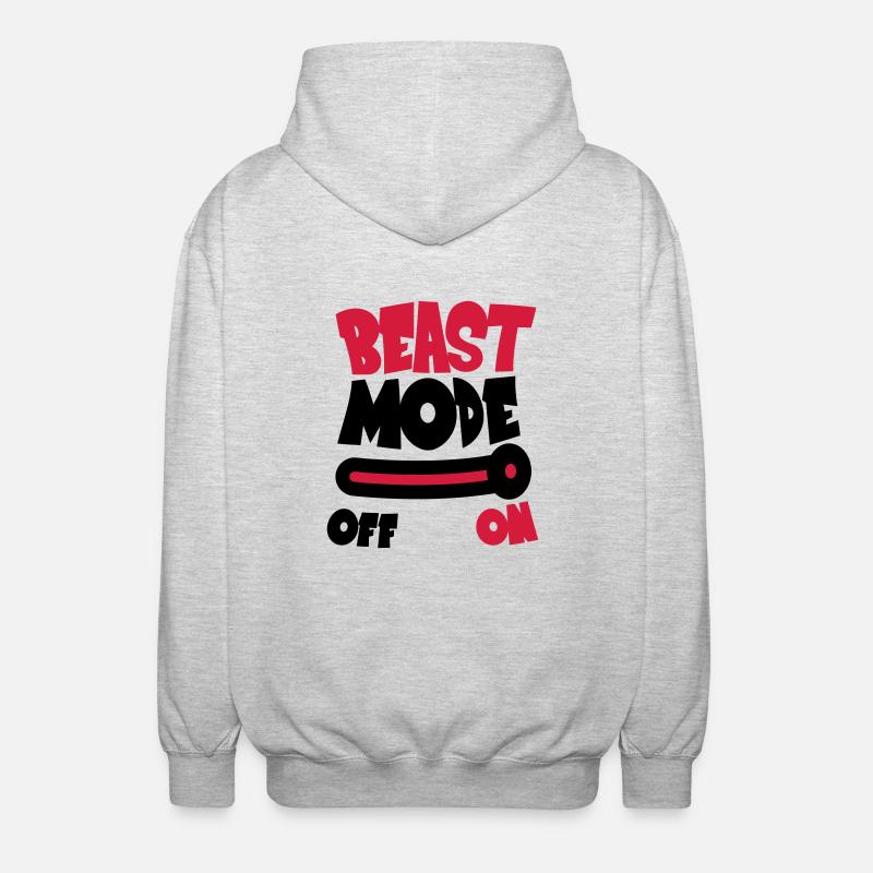 Beast Mode On - Veste à capuche unisexe - gris clair chiné