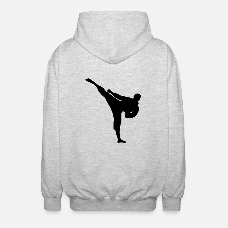 karate - Veste à capuche unisexe - gris clair chiné