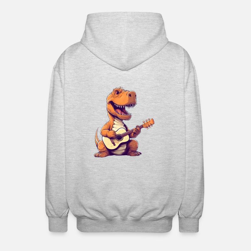 Trex Guitariste Guitariste - Veste à capuche unisexe - gris clair chiné